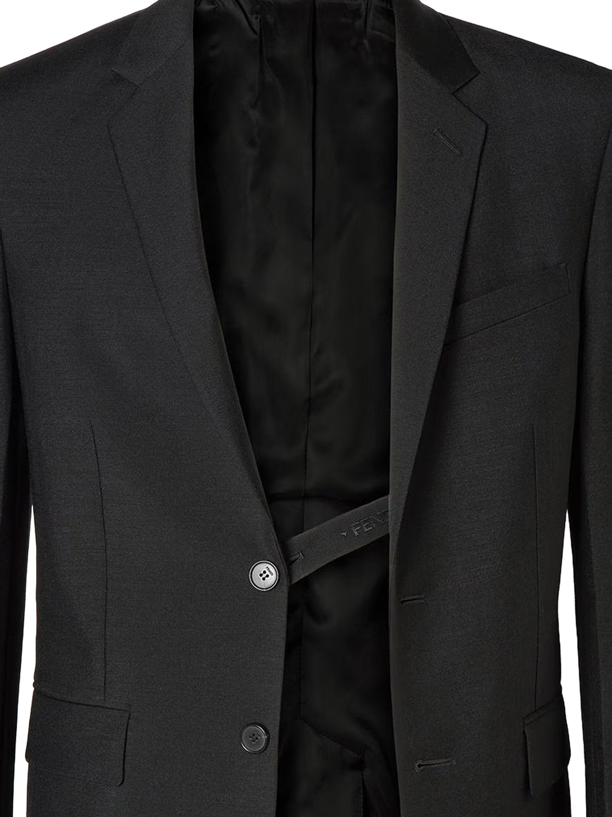 Fendi Slim Fit kid mohair blazer - Nero