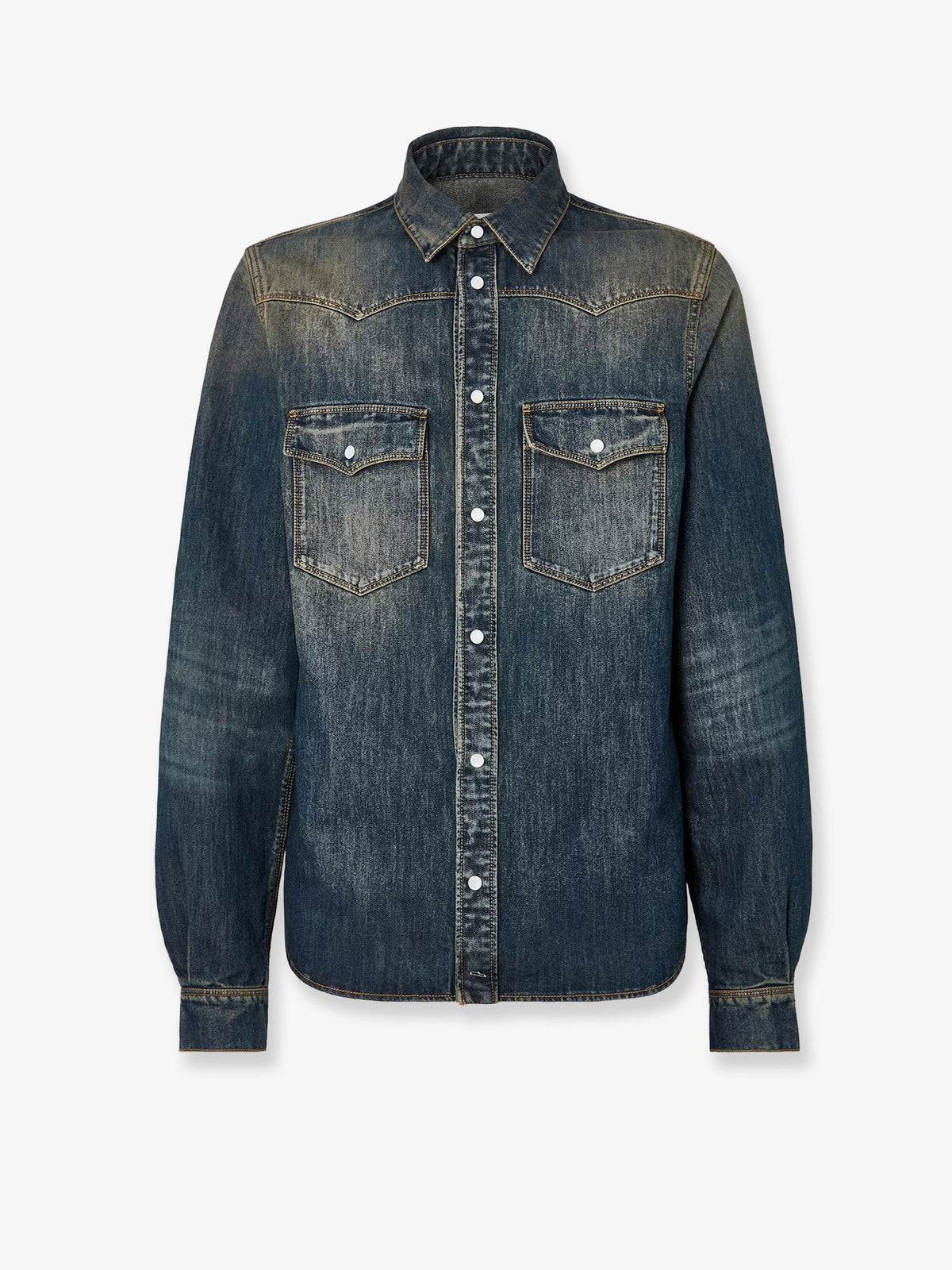 Fendi Cotton blend denim jacket with washed-out effect - Blustonewash