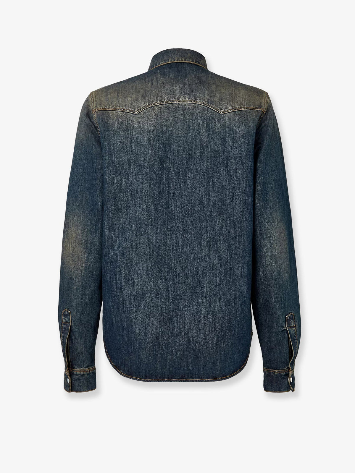 Fendi Cotton blend denim jacket with washed-out effect - Blustonewash
