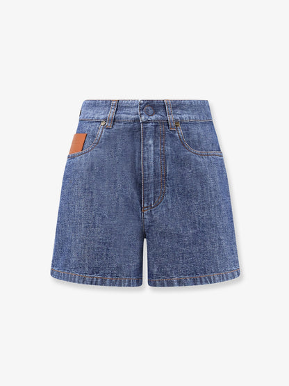 Fendi Chambray Denim Shorts - Navy