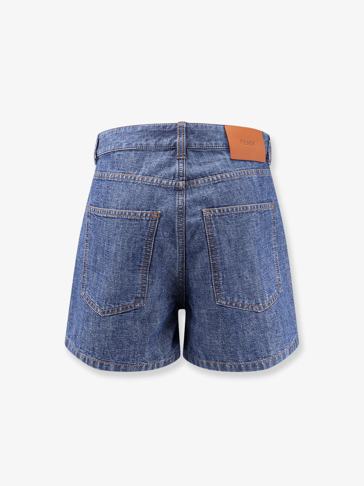 Fendi Chambray Denim Shorts - Navy