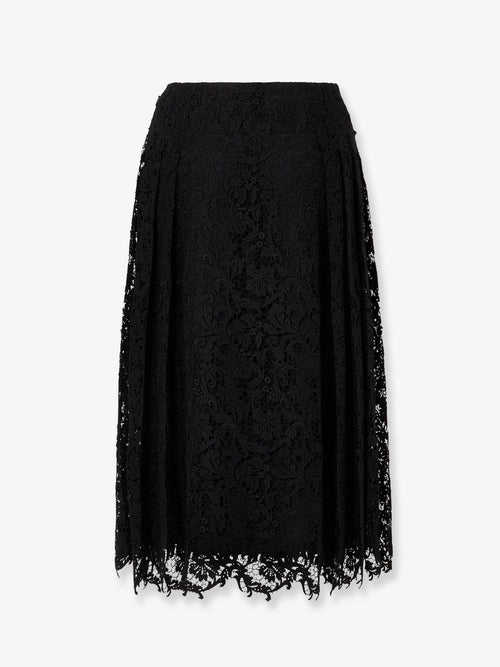 Fendi Black macramé lace skirt - Nero