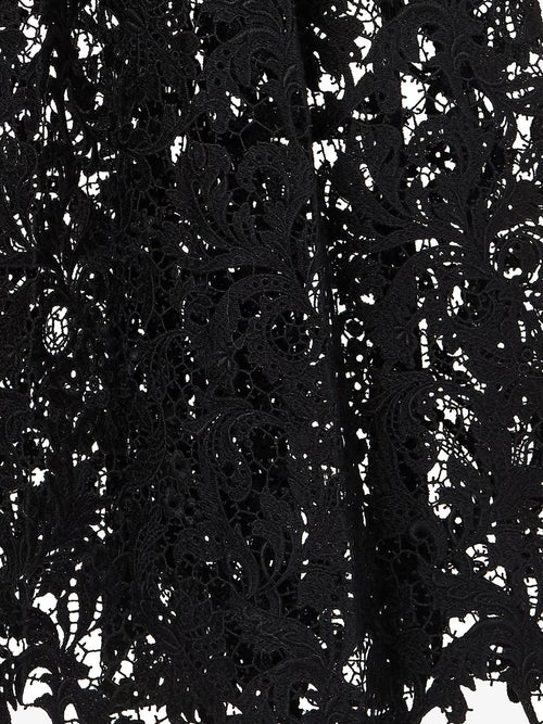 Fendi Black macramé lace skirt - Nero