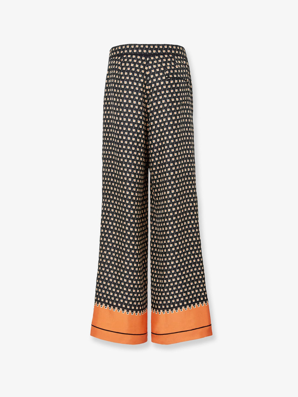 Fendi Printed black silk pajamas trousers - Curcumanero