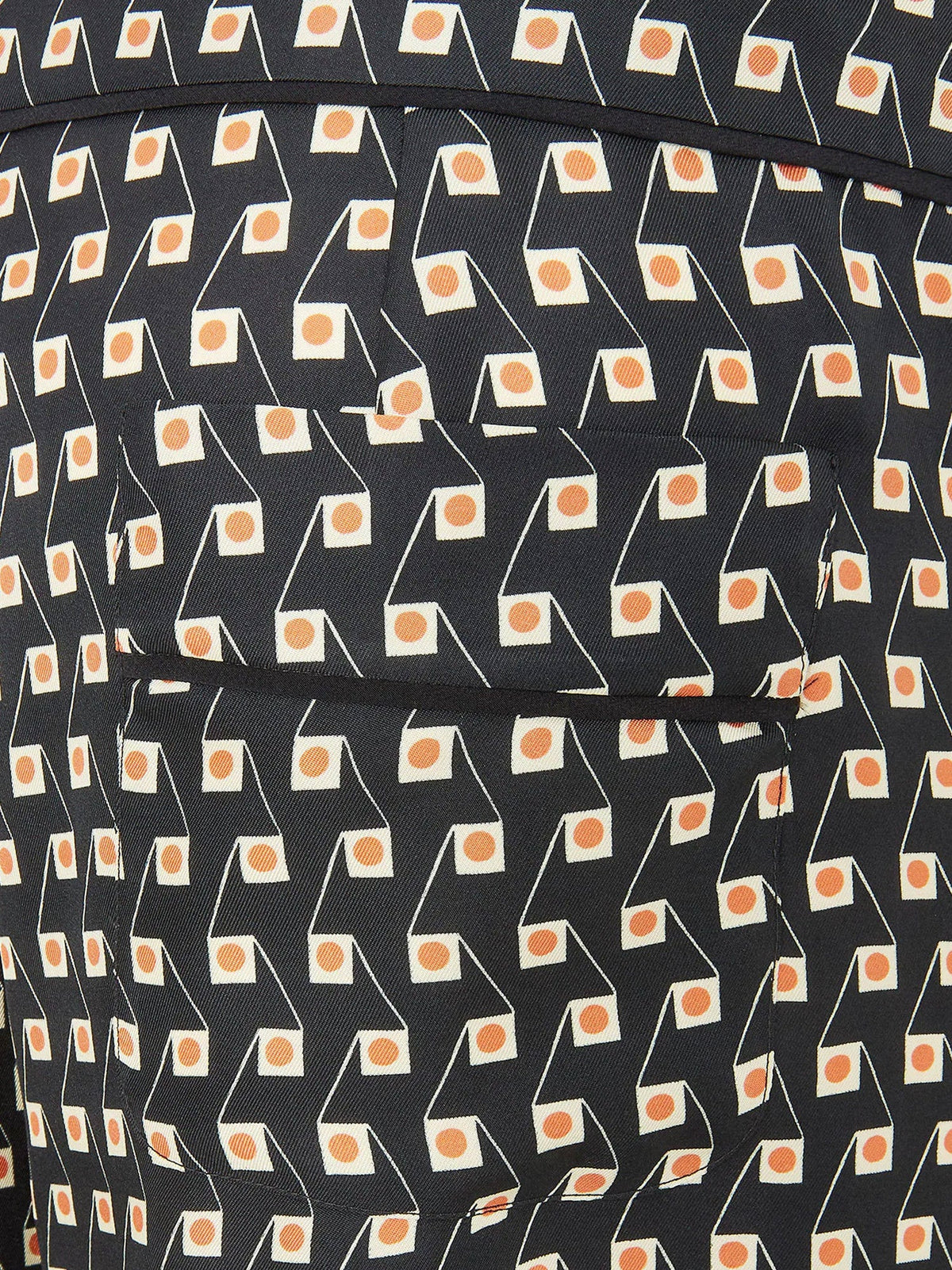 Fendi Printed black silk pajamas trousers - Curcumanero