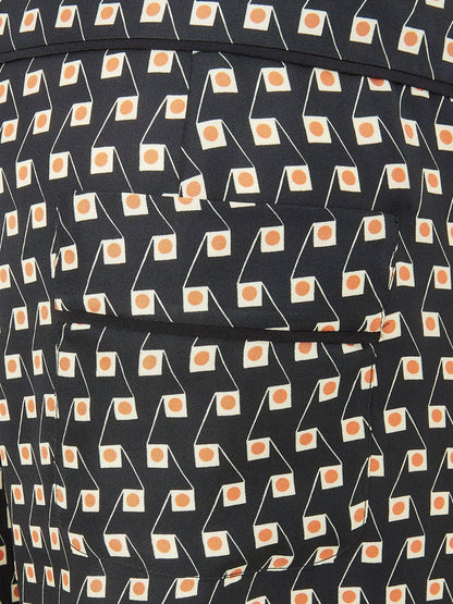 Fendi Printed black silk pajamas trousers - Curcumanero