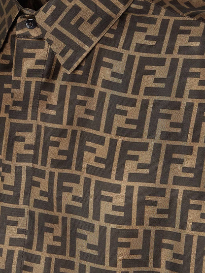 FENDI - Silk shirt with FF motif