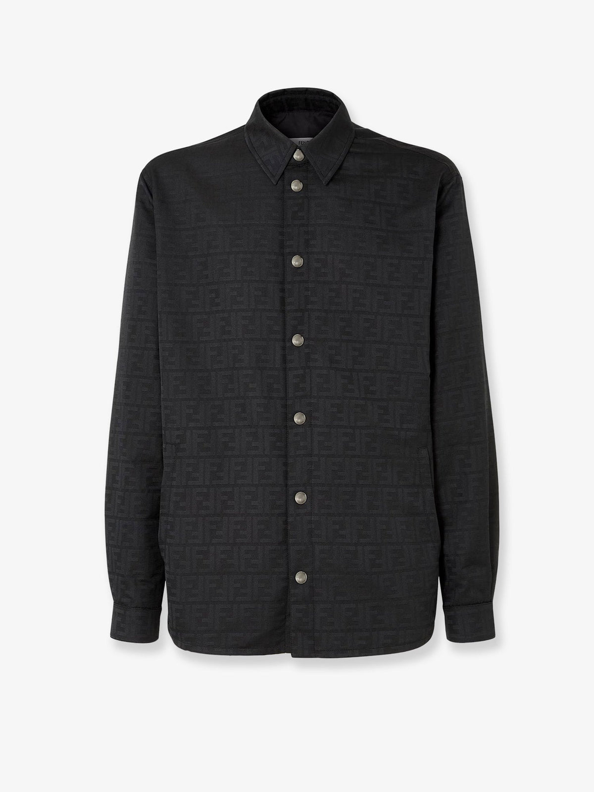 Fendi Black FF Zucca jacquard nylon blouson - Nero