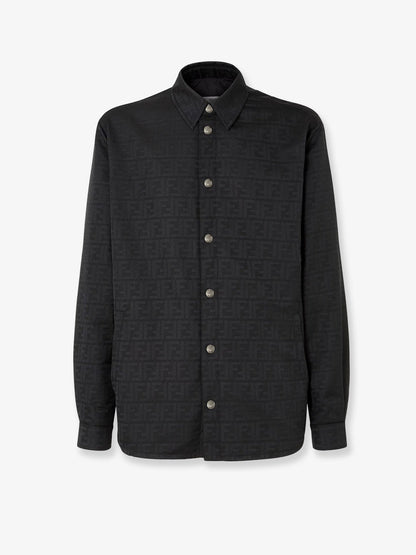Fendi Black FF Zucca jacquard nylon blouson - Nero