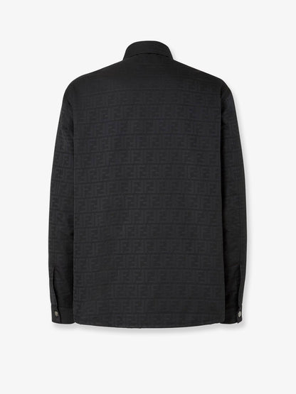 Fendi Black FF Zucca jacquard nylon blouson - Nero