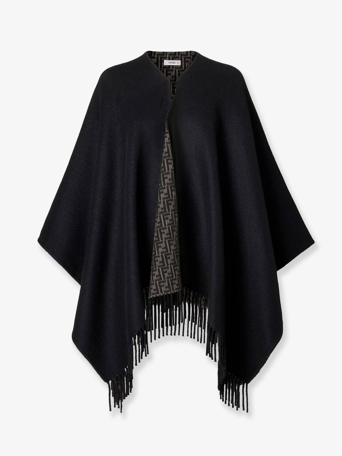 Fendi FF pumpkin wool and cashmere cape - Tabaccomoro