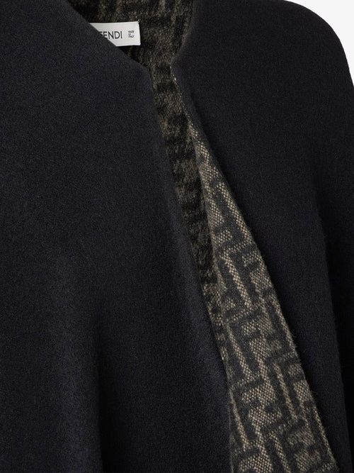 Fendi FF pumpkin wool and cashmere cape - Tabaccomoro