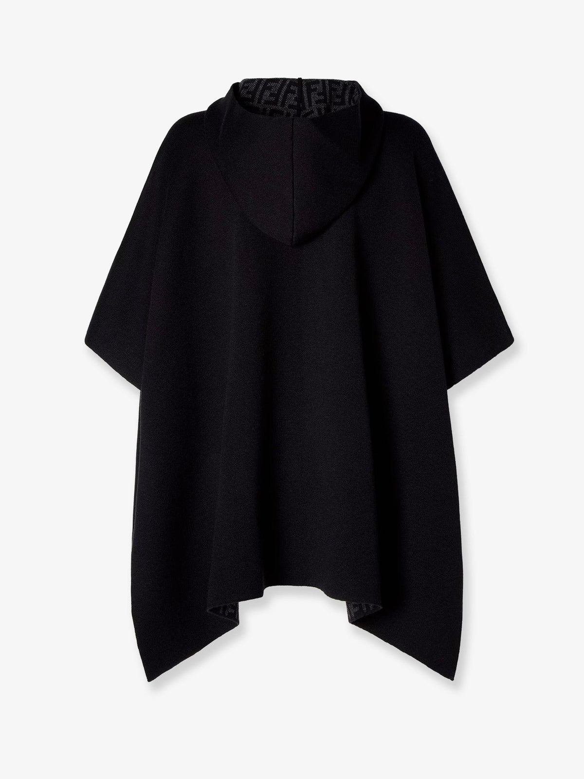 Fendi FF Zucca black and grey cashmere poncho - Nerogrigio