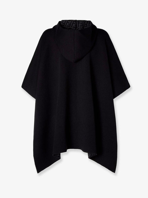 Fendi FF Zucca black and grey cashmere poncho - Nerogrigio