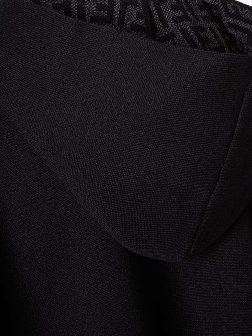 Fendi FF Zucca black and grey cashmere poncho - Nerogrigio