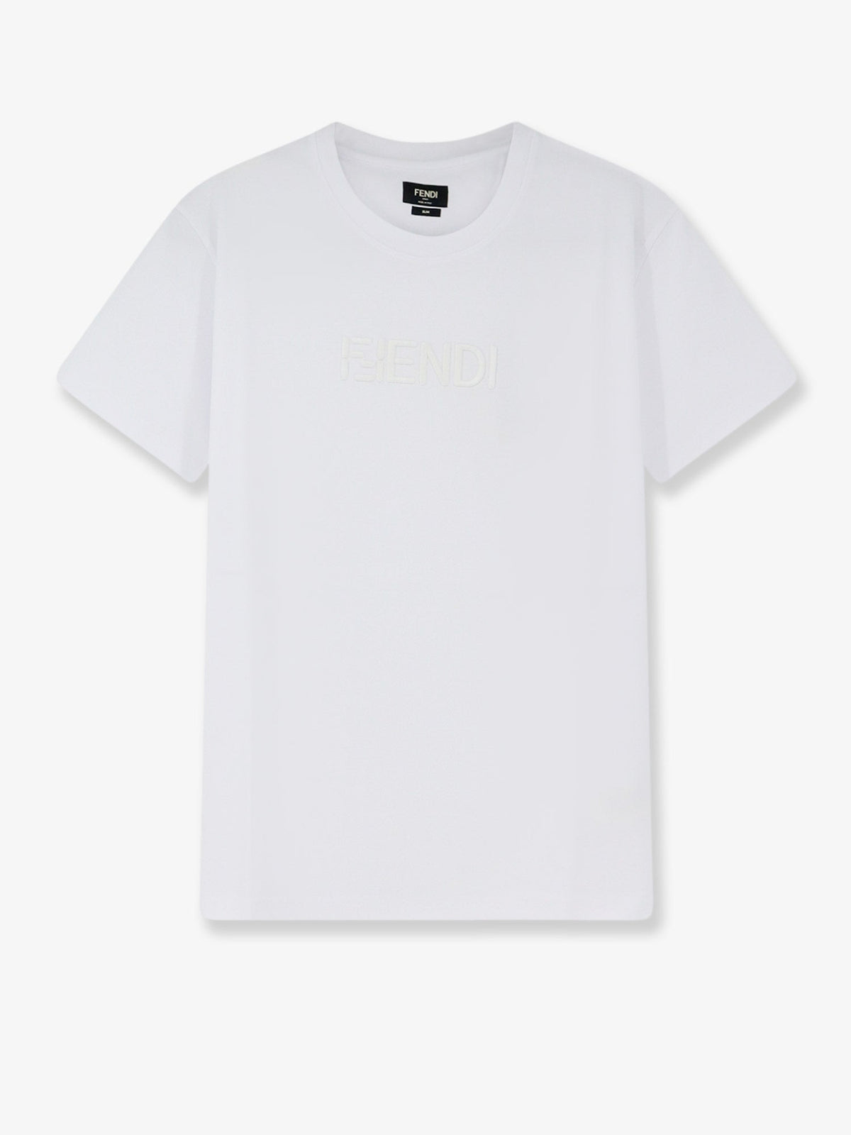 Fendi Slim Fit cotton t-shirt - Bianco