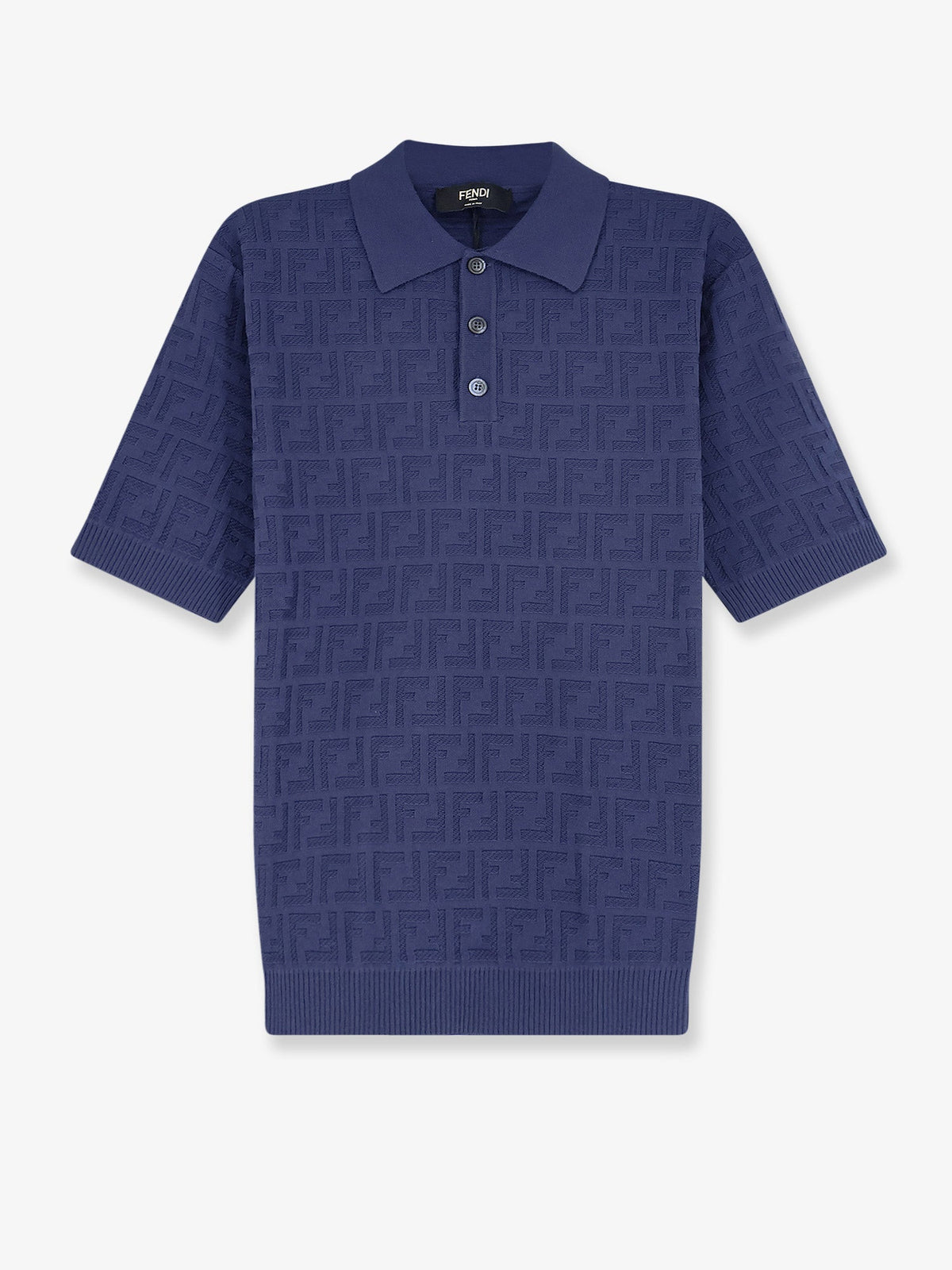 Fendi FF cotton polo shirt - Blu