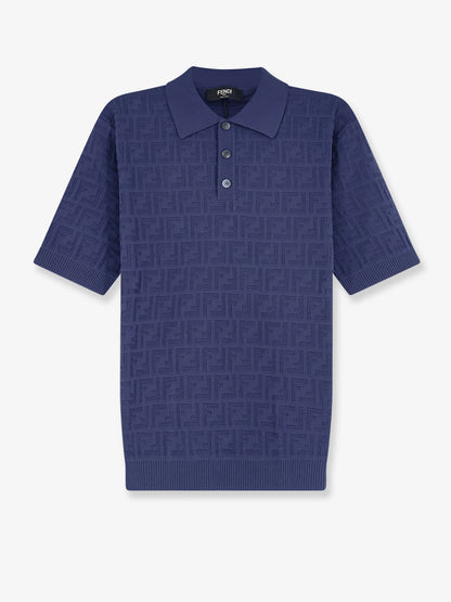Fendi FF cotton polo shirt - Blu