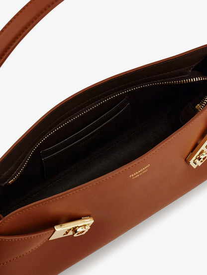 FERRAGAMO - Hug East-West Leather Shoulder Bag