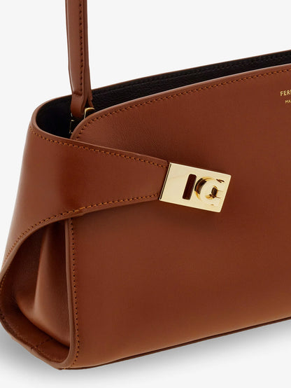 FERRAGAMO - Hug East-West Leather Shoulder Bag