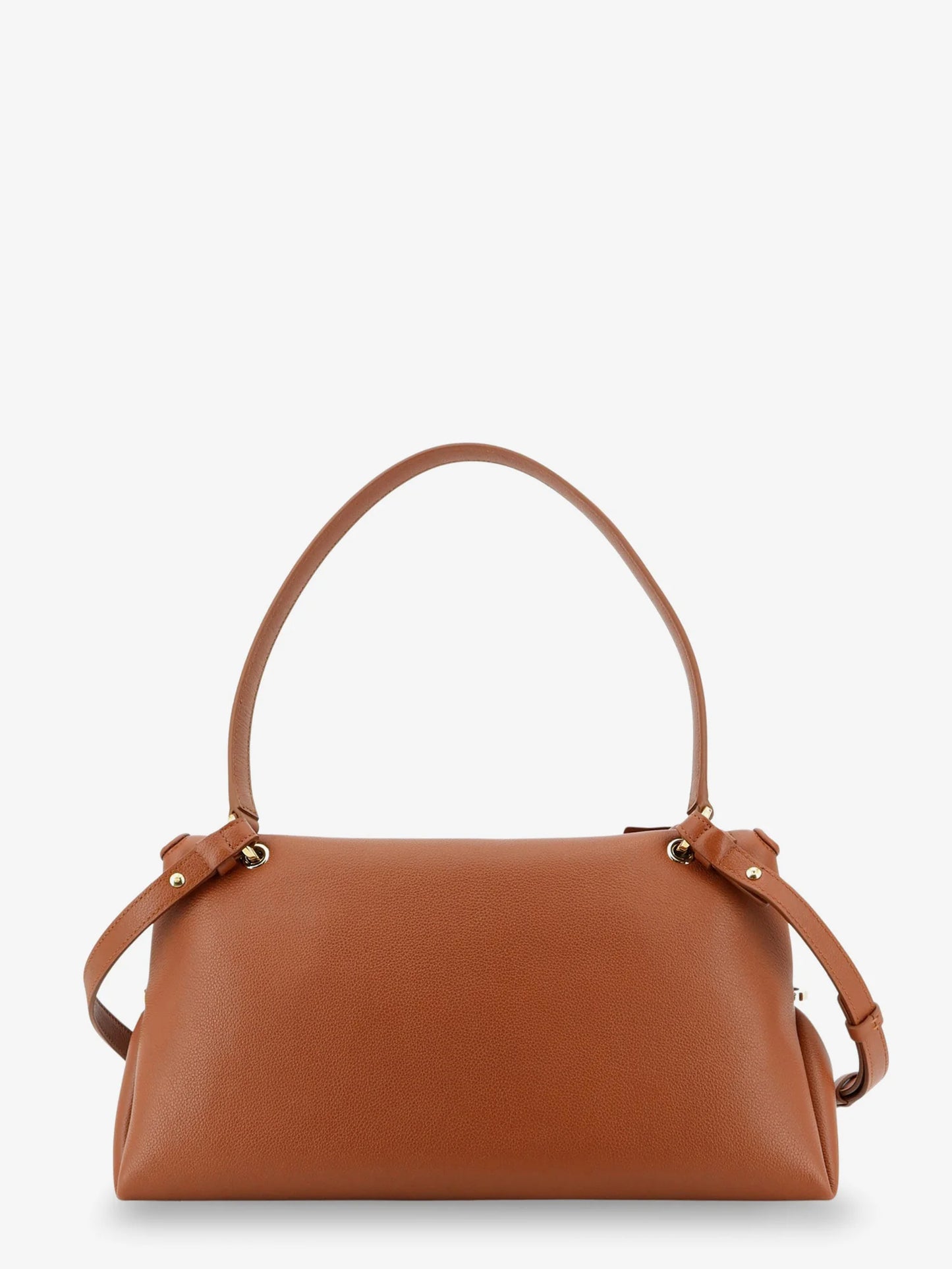 FERRAGAMO - Leather shoulder bag with Gancini detail