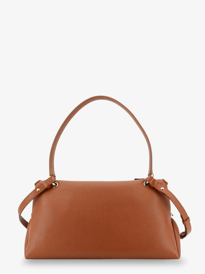 FERRAGAMO - Leather shoulder bag with Gancini detail