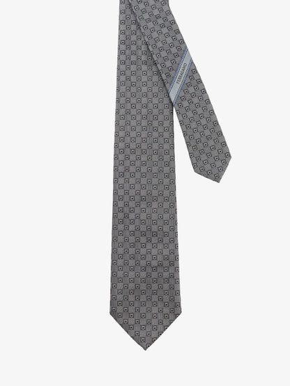 Ferragamo Cannes silk tie - Grigio