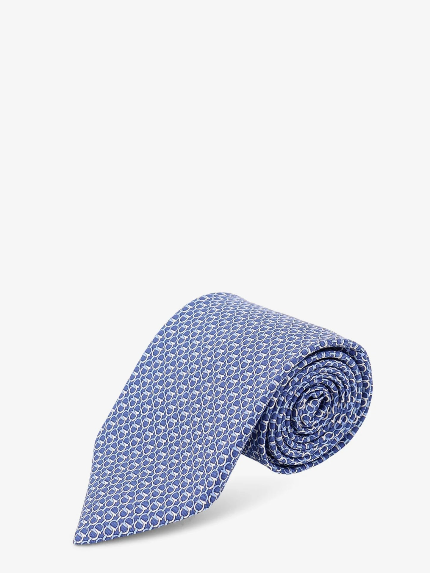 FERRAGAMO - Silk tie with Intreccio print
