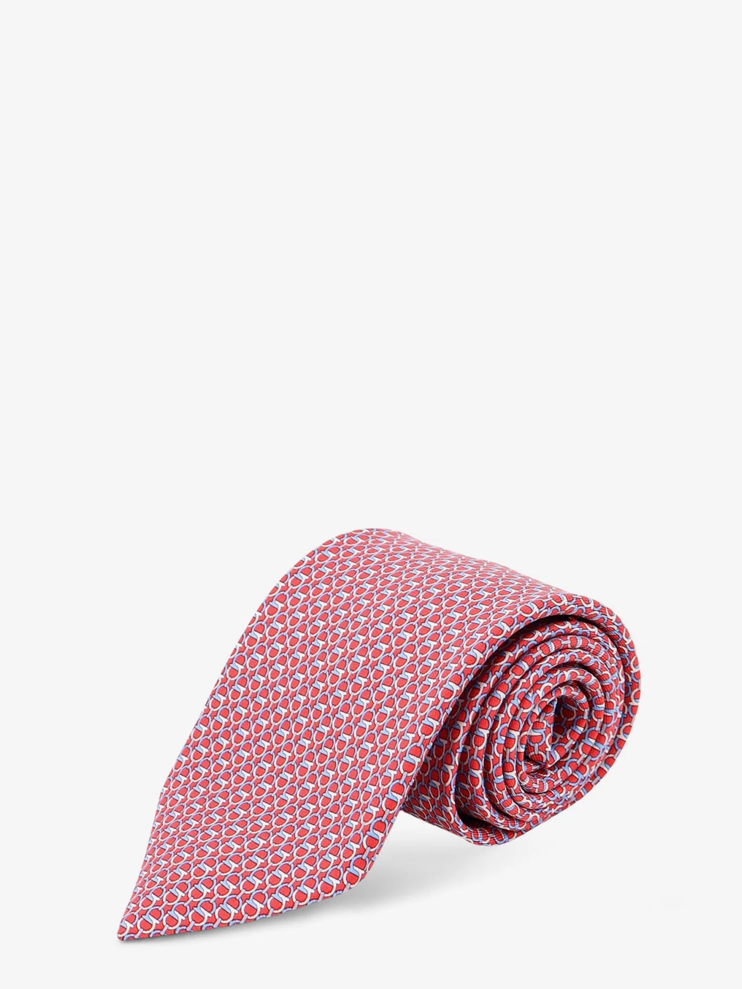 FERRAGAMO - Silk tie with Intreccio print