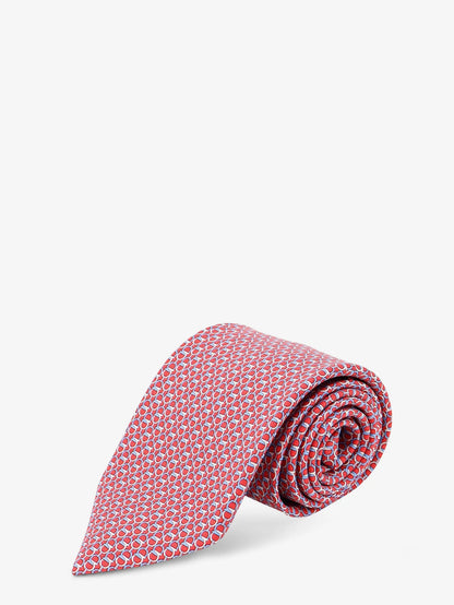 FERRAGAMO - Silk tie with Intreccio print