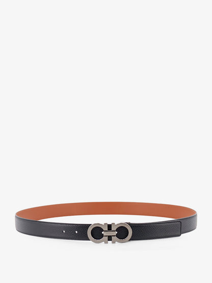 Ferragamo Reversible leather Gancini belt - Neronewcognac