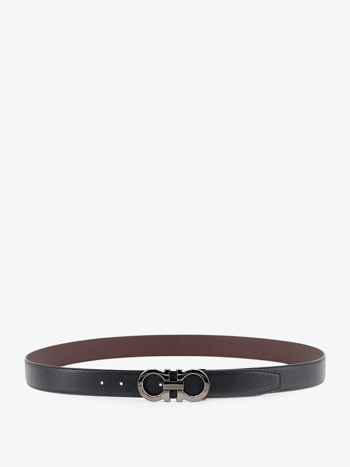 Ferragamo Reversible Hammered Leather Belt