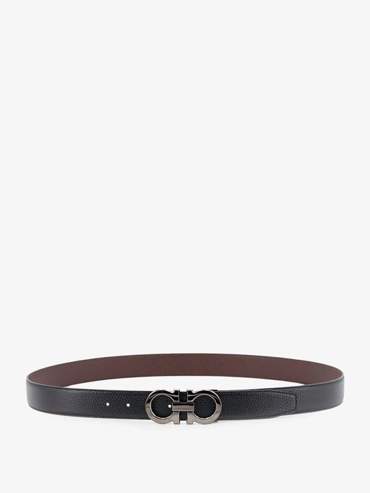 Ferragamo Reversible Hammered Leather Belt