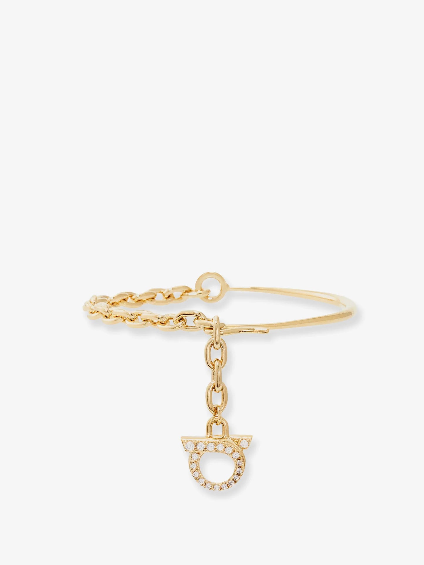 FERRAGAMO - Brass bracelet with Gancini detail