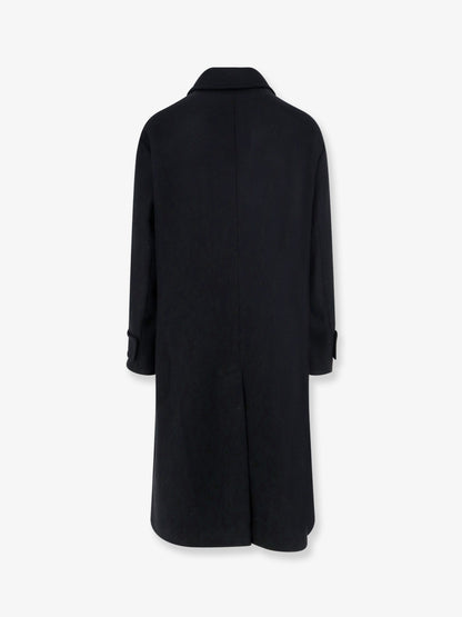 Giorgio Armani Single-breasted double-faced wool and cashmere cloth coat - Black