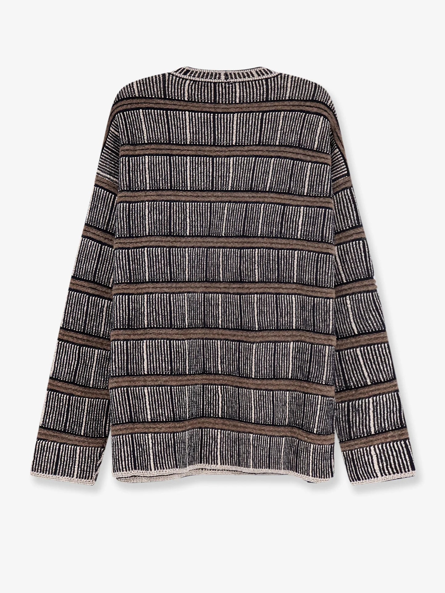 GIORGIO ARMANI - Over striped virgin wool and silk sweater