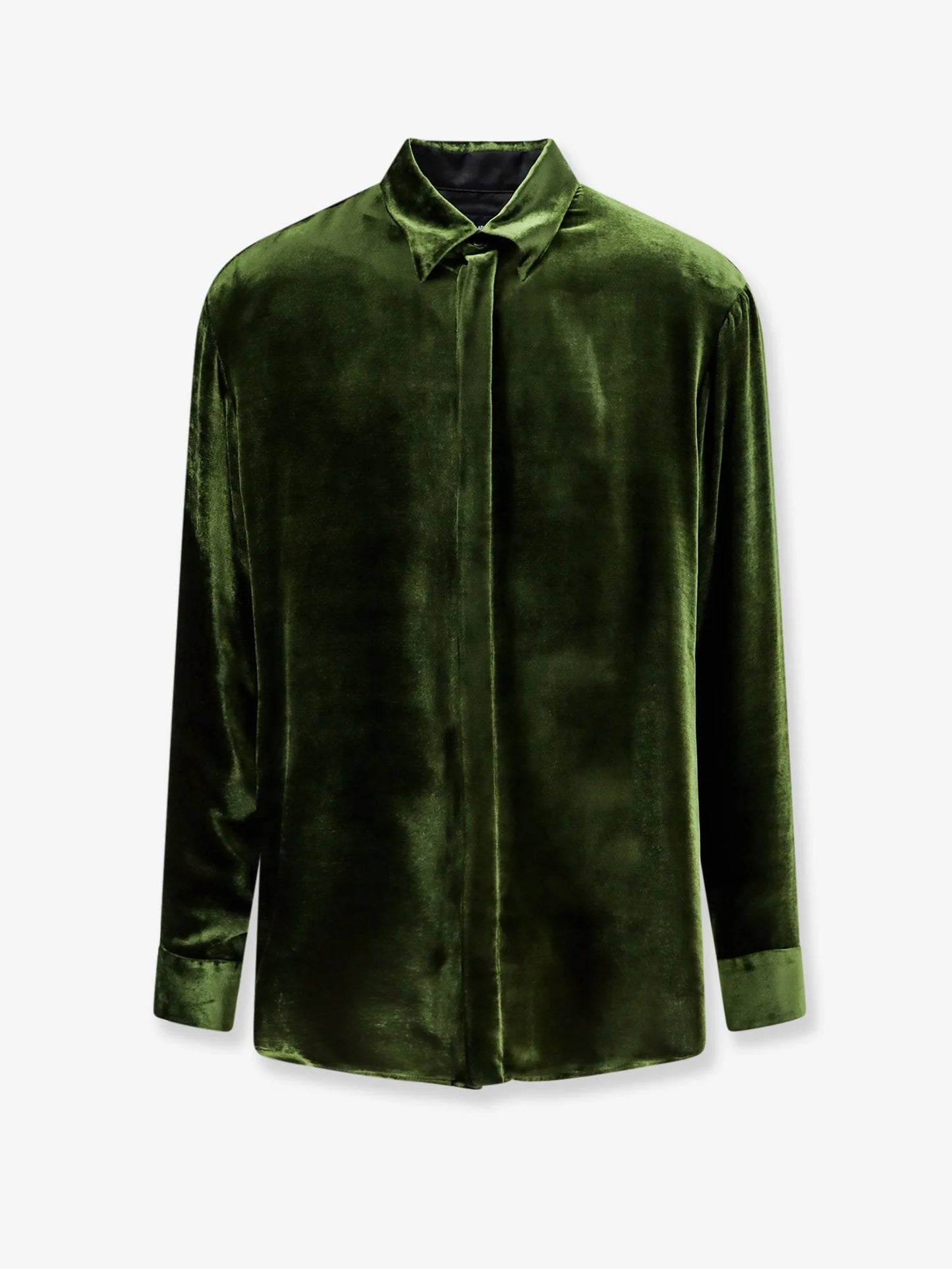 GIORGIO ARMANI - Viscose and silk blend shirt