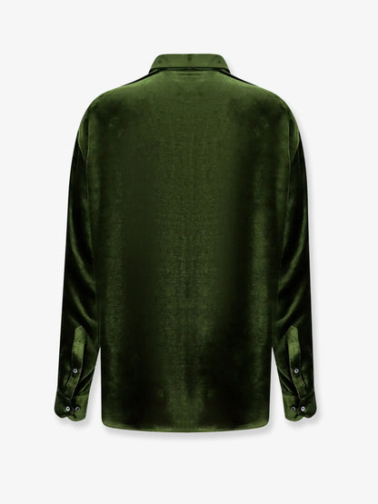 GIORGIO ARMANI - Viscose and silk blend shirt