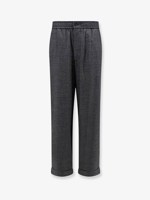 Giorgio Armani Over virgin wool and cashmere trousers - Black