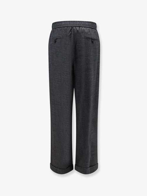 Giorgio Armani Over virgin wool and cashmere trousers - Black