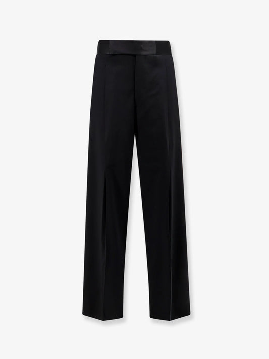 Giorgio Armani Black Tailored Wool Trousers