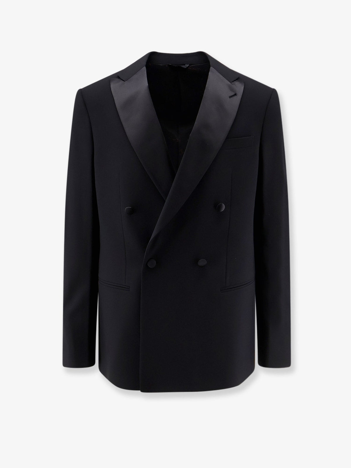 Giorgio Armani Soho virgin wool tuxedo blazer - Black