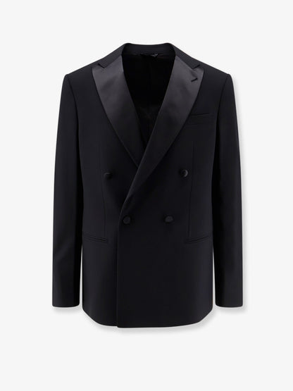 Giorgio Armani Soho virgin wool tuxedo blazer - Black