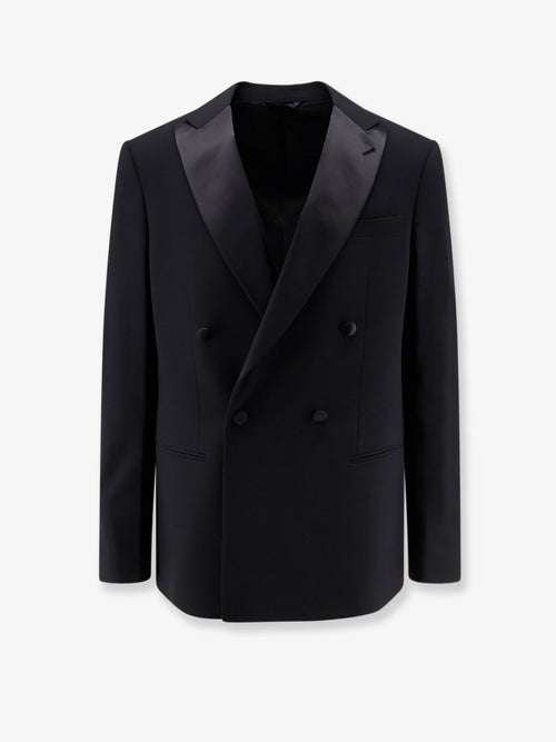 Giorgio Armani Soho virgin wool tuxedo blazer - Black