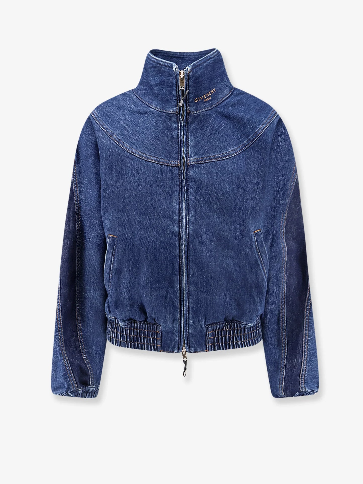 GIVENCHY - Denim jacket with embroidered lettering logo