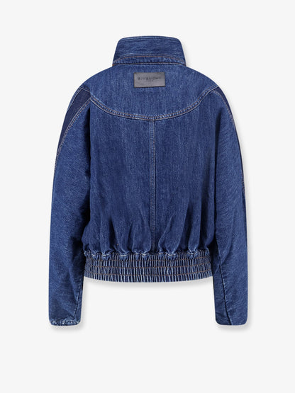 Givenchy Denim jacket with embroidered lettering logo - Medium Blue
