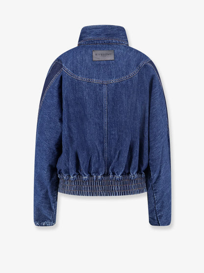 GIVENCHY - Denim jacket with embroidered lettering logo