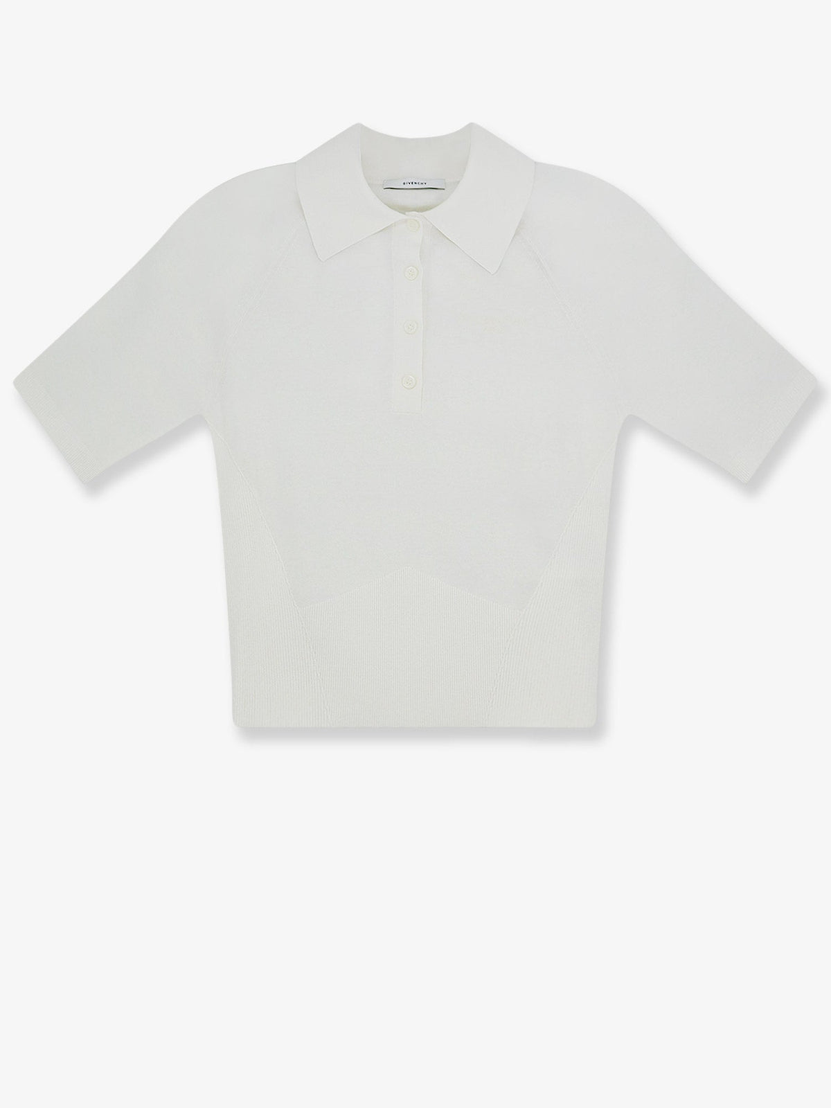 Givenchy Cropped cotton and silk polo shirt - Ivory
