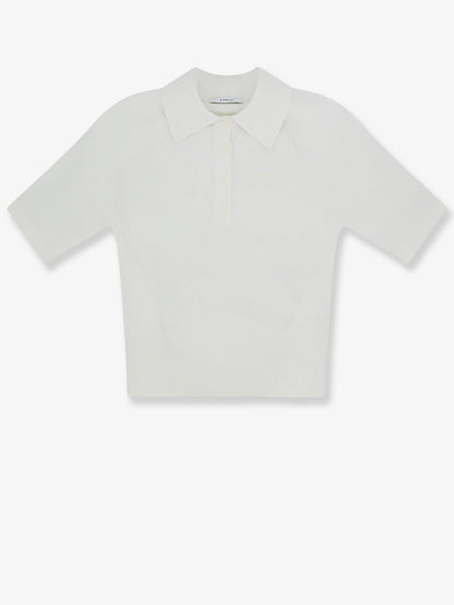 Givenchy Cropped cotton and silk polo shirt - Ivory