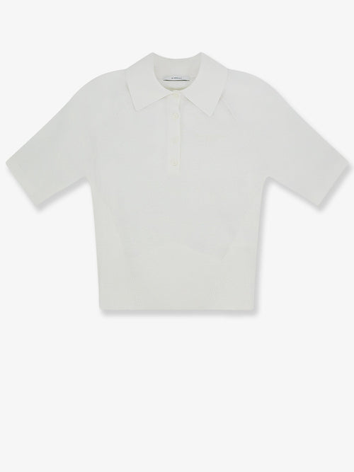 Givenchy Cropped cotton and silk polo shirt - Ivory